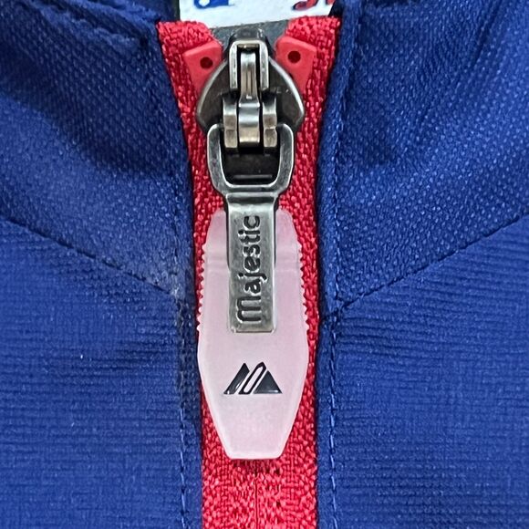 Majestic Cool Base Texas Rangers Half-Zip Pullover Jacket Windbreaker Mens Large - Picture 4 of 9